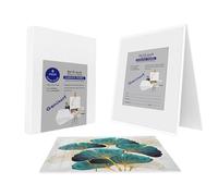 Genixart White Blank Canvas Panels, Primed Professional Artist Canvases Boards for Acrylics & Oils Painting (20x25cm / 8"x10" (6Pack))