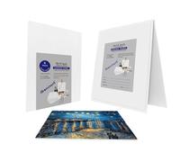 Genixart White Blank Canvas Panels, Primed Professional Artist Canvases Boards for Acrylics & Oils Painting (24x30cm / 9"x12" (6Pack))