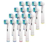 GENKENT 16 Pcs Replacement Toothbrush Heads Compatible with Oral B Braun Cross Clean, Professional Electric Brush Heads Refills for Oral-B Action Pro 500/750/1000/1500/3000/3757/5000/7000/7500/8000
