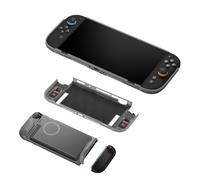 GENKI Force Field 2 - Slim Protective Case Compatible with Switch 2, Flip Hinge Grips, Game Storage, Dock & Kickstand Friendly, Magnetic Accessory Ready - Minimalist Console Armor