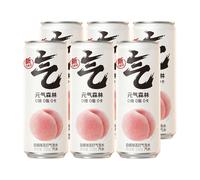 Genki Forest Soda Sparkling Water White Peach Flavor ，with sweeteners 330ml*6 Cans