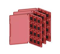 Genki Mimic Chest - Compact Game Cartridge Storage Case for Nintendo Switch & Switch 2 (3-Pack), Holds 36 Games, Shelf-Friendly Design, Snap-Fit Slots, Customizable Spines