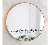 Genkigold You Are Beautiful Mirror Decal - Positive Affirmation Stickers for Kids & Teens, Bathroom Mirror Decal