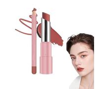 Genli Lip Balm, Genli Lifter Glaze Oil Balm, Long-Lasting Waterproof Matte Lipstick Set, 24-Hour Moisturizing and Hydrating Lip Balm, Lipstick and Lip Liner Set, Non-stick Cup (#01)