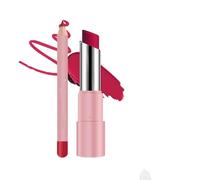 Genli Lip Balm, Genli Lifter Glaze Oil Balm, Long-Lasting Waterproof Matte Lipstick Set, 24-Hour Moisturizing and Hydrating Lip Balm, Lipstick and Lip Liner Set, Non-stick Cup (#03)