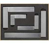 GENMACH Engineer Try Square Set 2, 3, 4 and 6 inch Stainless Steel Finish Pack of 4