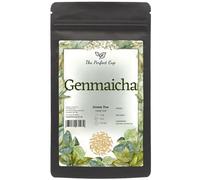 Genmaicha Tea (50g) Premium Style of Japanese Green Tea Loose Leaf with Roasted Rice China Sencha Aromatic Smooth Blend Low Caffeine Perfect Full of Flavour Relaxing Closed in Dark Resealable Package