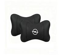 genmaimeifumu 2pcs Car Headrest Pillow for Opel Astra Adam Combo Corsa Insignia, Car Seat Neck Support Cushions Backrest Support Neck Pillow Leather Headrest Cervical Pillows,Black