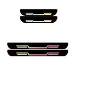 genmaimeifumu 4 Pcs Car Door Sill Protector Strips Set for Ford Ranger 2 (2022-2024), Protector Edge Guards for Door Steps Threshold Protective Film Kick Plate Cover Sticker,Black