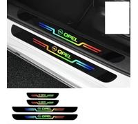 genmaimeifumu 4 Pcs Car Door Sill Protector Strips Set for Opel Astra Adam Combo Corsa Insignia, Protector Edge Guards for Door Steps Threshold Protective Film Kick Plate Cover Sticker,Black