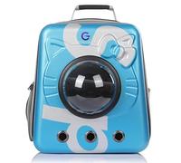 GENMARKS Pet Shell Large Backpack - Large Dogs & Cats Carrying Bag for Cycling, Hiking, Camping & Outdoor Walking - Comfortable Puppy Backpack - Suitable for Medium Pets (Blue)