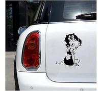 GENMIP 2 pieces Car Sticker 3D 12.2Cm*15.6Cm Betty Boop Vinyl Funny Stickers And Decals Creative Vinyl Car Styling