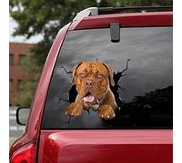 GENMIP 2pcs Dogue De Bordeaux Car Decals, Dog Car Stickers Pack Of 2 - Realistic Dogue De Bordeaux Stickers For Car Windows, Walls Series 107 Size 10" X 10"