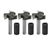 Genmitsu 3pcs 3-Flute CNC Spoilboard Surfacing Router Bits, 1/4'' Shank, 1'' Cutting Diameter, Slab Flattening Router Bits for Wood Working, RB03A