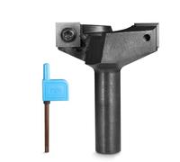 Genmitsu CNC Spoil Board Surfacing Router Bit, 1/2" Shank 2" Cutting Diameter 2 Wing, CNC Milling Machine Slab Flattening Router Bit, Carbide Insert Wood Planer Bit for Woodworking Carving, 2RBE01A