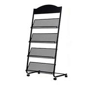 GENMO Iron Simple Floor-Standing Magazine Display Rack - Black