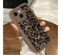 Genmoral New Compatible with iPhone 14 Pro 6.1 Inch, Matte Cheetah Print Shockproof TPU Full Camera Protective for Women Girls, Anti Scratch Leopard Phone Case, Coffee