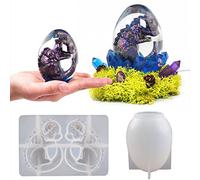 GENNO 3D Dragon Egg Epoxy Resin Mold, Jewelry Keychain Pendant Silicone Mould DIY Dragon Egg Casting Epoxy Resin Molds Set, Polymer Clay Crafts Ornaments Casting Tool (Dragon+Egg),6.8*9cm