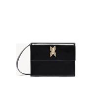 Genny medium flap-front clutch bag - Black One Size