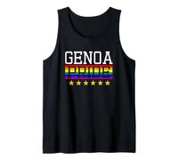 Genoa Pride Italy Gay Lesbian Queer LGBT Rainbow Flag Tank Top