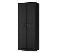 Ready Assembled 2 U Memphis 2 Door Robe (Ready Assembled) in True Black | Size: Large Ready Assembled 2 U True Black Large
