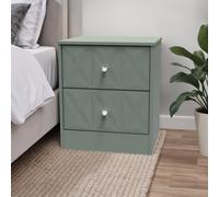 Ready Assembled 2 U Memphis 2 Drawer Bedside (Ready Assembled) in Pale Green | Size: Small Ready Assembled 2 U Pale Green Small