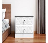 Ready Assembled 2 U Memphis 2 Drawer Bedside (Ready Assembled) in White | Size: Small Ready Assembled 2 U White Small