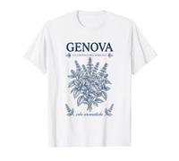 Genoa Sweet Basil & Blossom Botanical Value Graphic T-Shirt, Men, White, XL