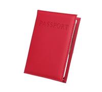 GENODA 1pc PU Leather Possport Cover Case for World Travel Passport Protector Organizer Universal Passport Holder Bag Case Sleeve(Red)