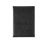 GENODA Color Change PU Passport Covers Letter Printed Passport Holder Flight Ticket Clip Men Women Passport Wallet Travel Accessories(Black)