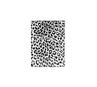 GENODA Leopard Print Passport Holder Travel Flower Women Passport Cover PU Leather Credit Card Wallet Black Ticket Passports Case(A)