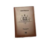 GENODA Personalised Leather Australian Passport Covers Cowhide Australian Passport Cover Travel Wallet Full Leather Travel Accessories