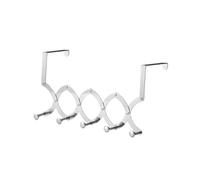 GENODA Retractable Hook Behind The Door,Stainless Steel Rack with 4/5/ 6 Hooks,Heavy-Duty Hanger for Towels,Coats,Bag,Hat,1 Pack(M)