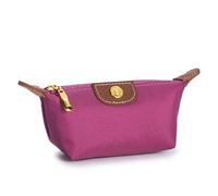 GENODA Women Small Zipper Coin Purse Portable Oxford Fabric Brand Design Change Pouch Gifts for Women Travel Bag Makeup Cosmetic Bag(Rose Purple)
