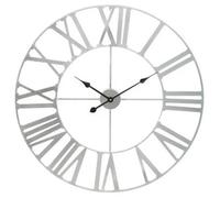 Genova Silver Metal Large Wall Clock 80Cm