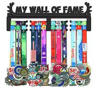 GENOVESE My Wall of Fame Medal Holder Display Hanger Rack,Sturdy Steel Metal,Wall Mounted Over 50 Medals Easy to Install