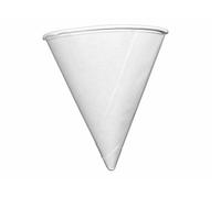 Genpak Harvest 4oz Compostable Paper Cone Water Cup - Recyclable, Rolled Rim 800ct. W4F (Vasos de Agua Conicos) (4 Boxes (800ct))