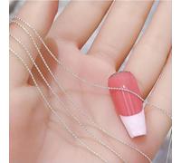 GENPICONG 1M/Pack 0.8mm Gold Silver Nail Bead Chain Charm Ellipse Stone Nail Art Decorations Giltter Metal Steel Ball Jewelry Accessory