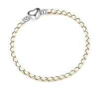 GENPICONG 1Pcs Leather Rope Bracelet Sashion Basic Chain Fit Orinigal Pandora Lady’s Jewelry GIfts For Valentine's Day