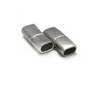 GENPICONG 5pcs/lot Stainless Steel Magnetic Clasp Connector for 8 10 12 mm Flat Leather Cord End Clasps Bracelet Buckle Jewelry Making Accessories