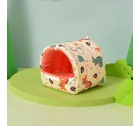 GENPICONG Cute Cartoon Rabbit Squirrel Mini Cage Guinea Pig Nest Small Animal Mice Rat Pet Sleeping Bed Hamster House Winter Warm Soft Mat