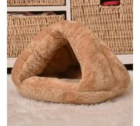 GENPICONG Triangle Pet Dog Kennel Mat Winter Warm Plush Cat Bed House Thickened Sleeping Bag for Small Dogs Cats Pets Supplies Accessories