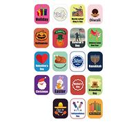 Genre Book Spine Labels for Library | Classroom Library Classification Stickers 450pcs | 19 Holiday Designs Bundle Set