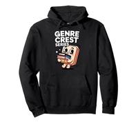 Genre Crest Series Kawaii Book Lover Cute Character Pullover Hoodie