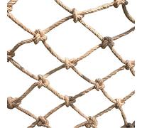 Genrics Child safety net Decor Net Fishing Net Decor ，Climbing Net Hemp Rope Safety Net Children's Anti-fall Net Retro Wall Decoration Balcony,customizable (Color : Beige-6mm, Size : 2x4m)