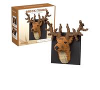 Genruron Deer Building Blocks Set, 2800 PCS 3D Wall Art Micro Building Kit