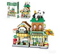 Genruron Japanese Street View Shop Building Blocks Set, 570 PCS Cute Capybara Hot Spring House Building Kit, Simulation DIY Animals Architecture Collection Construction Model Set, Gift for Adults