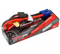 Gens Ace Li-Po Hard Case G-Tech 2S 7.4V 8000Mah 60C With Ec5 (Promot