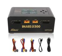 Gens Ace Lipo Battery Charger IMARS D300 G-Tech Series Smart Dual Lipo Charger 16A AC 300W DC 700W Lipo Charger（Black）