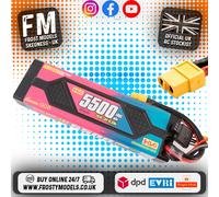 GENS ACE - XT60 LIPO RC BATTERY (155mm LONG) Hard Case 2S 7.4V 5500mAh 100C CAR/